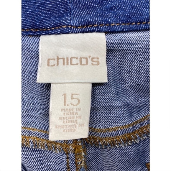 Chicos Raw Hem Full Zipper Pencil Skirt - Picture 3 of 9